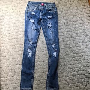 Almost Famous ripped jeans size 0